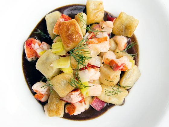 lobster and leeks