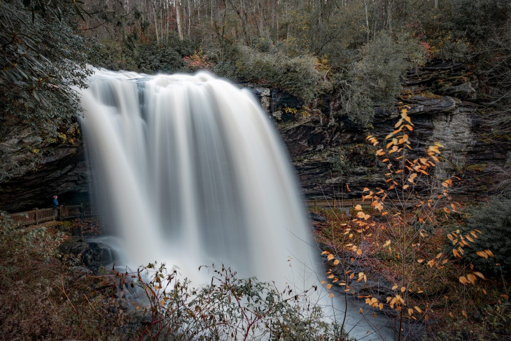 Dry Falls near Highlands NC in fall