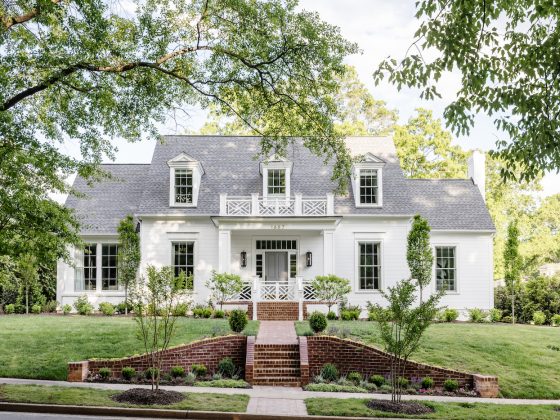 Gorgeous exterior of a home designed by Alexis Pawling of Alexis Pawling interiors