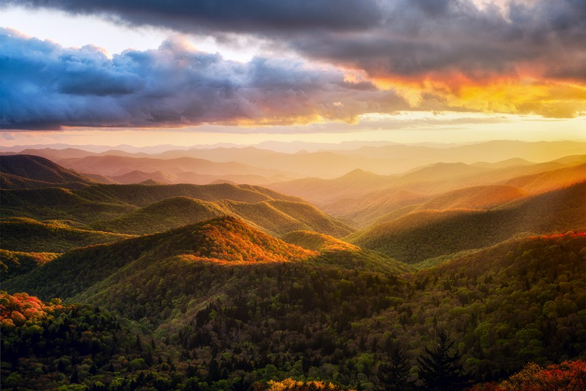 Blue Ridge Sunset Colors By Luke Sutton