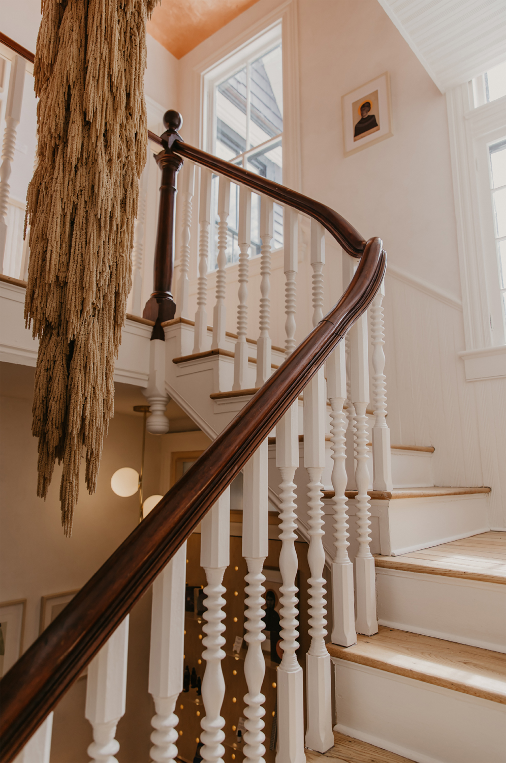 Gorgeous staircase at Dreamers Welcome in Wilmington NC