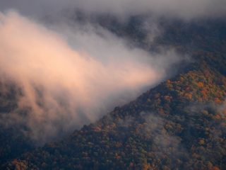 aerial view of mountains in black mountain North Carolina
