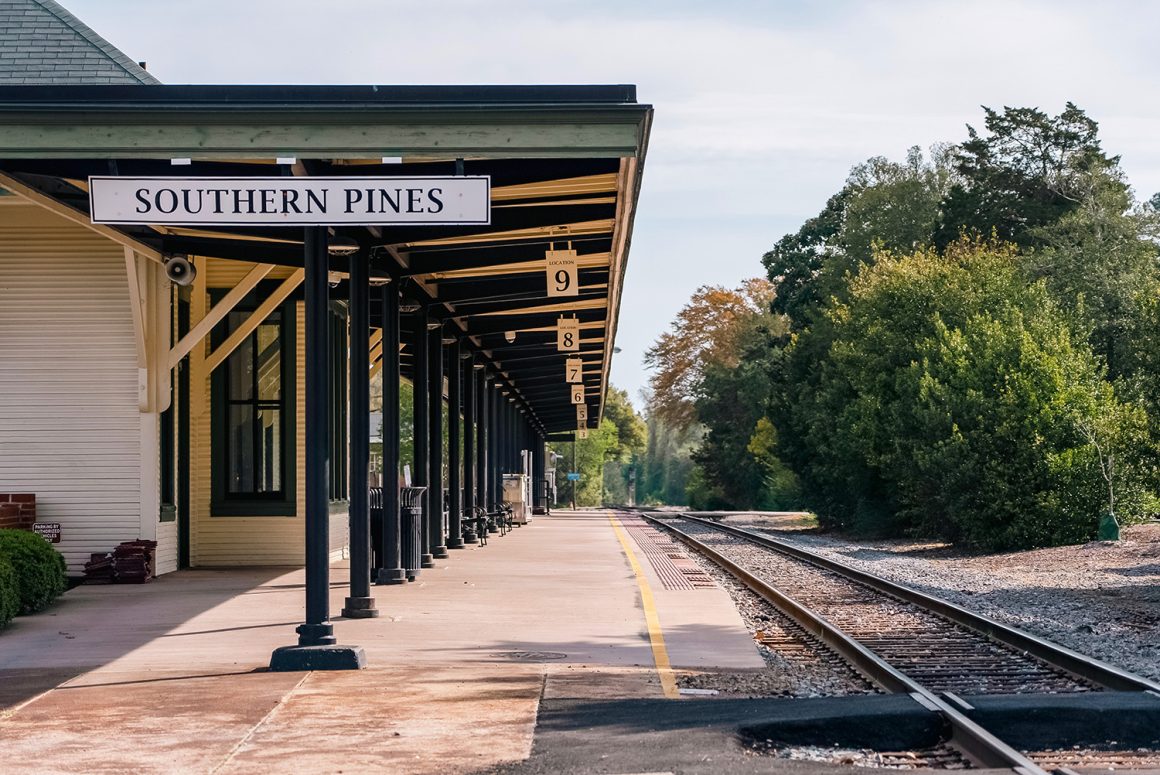 Downtown Southern Pines NC Railroad Station