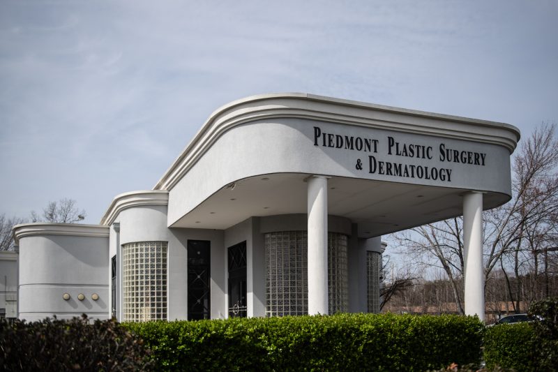 front of the Piedmont plastic surgery building