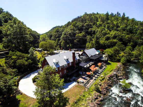 aerial view of Tapoco Lodge nc