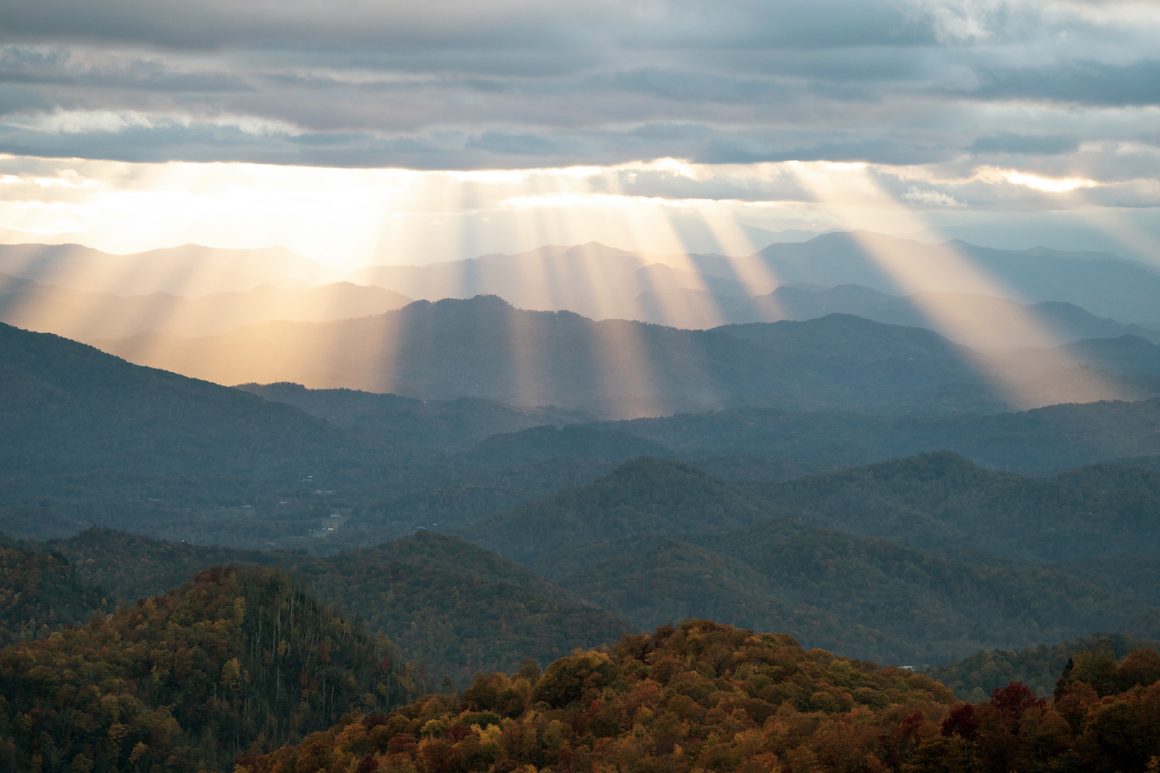 North Carolina fall activities includes hiking in the smoky mountains