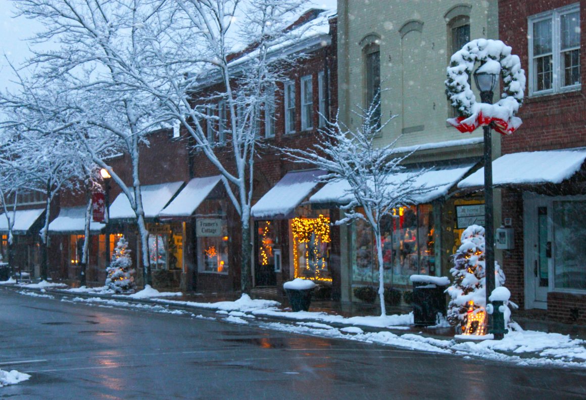 Downtown Southern Pines In The Snow