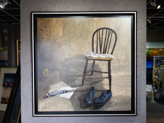 painting of a chair at picture house gallery