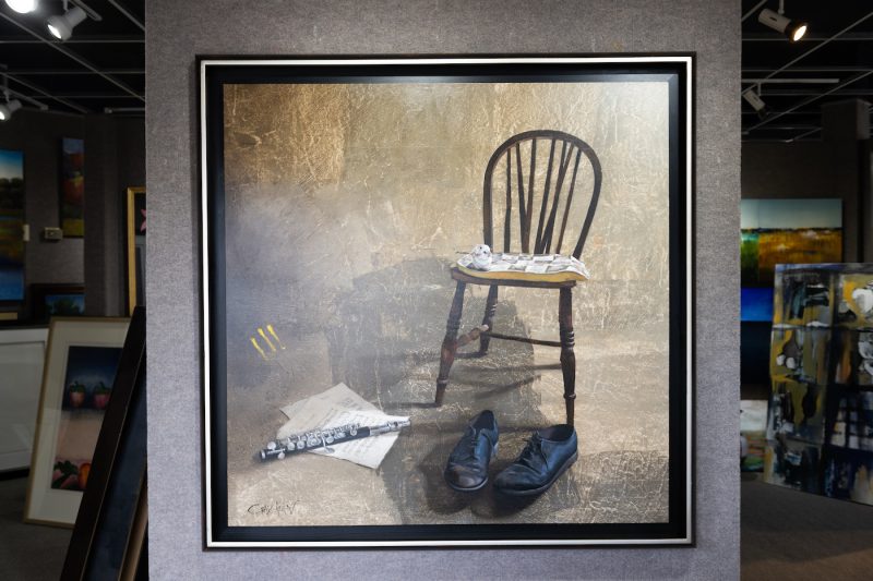 painting of a chair at picture house gallery