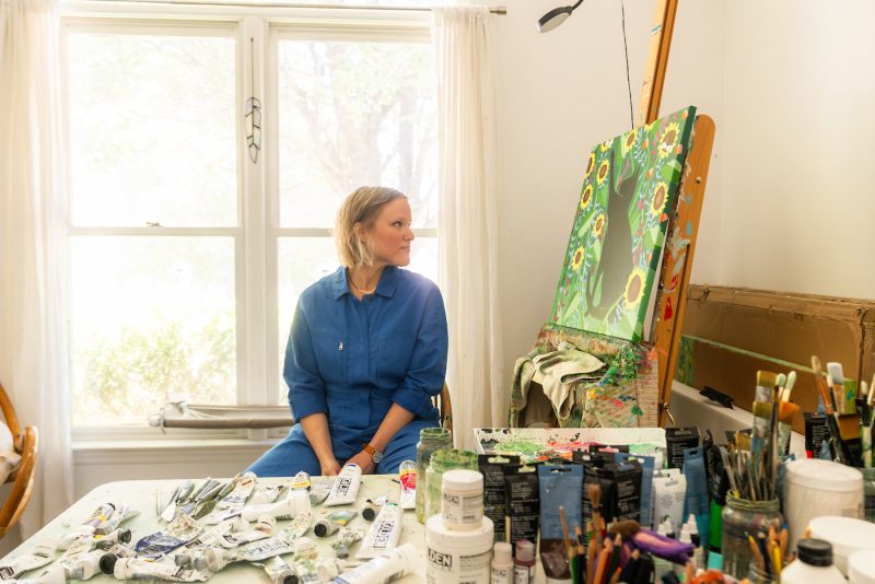 kate schulz in her studio