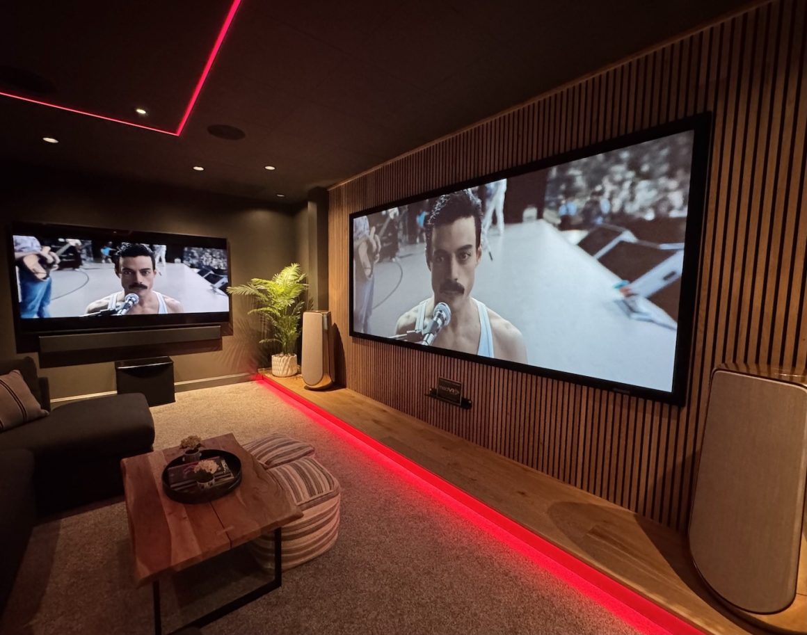 theater room in a smart home charlotte
