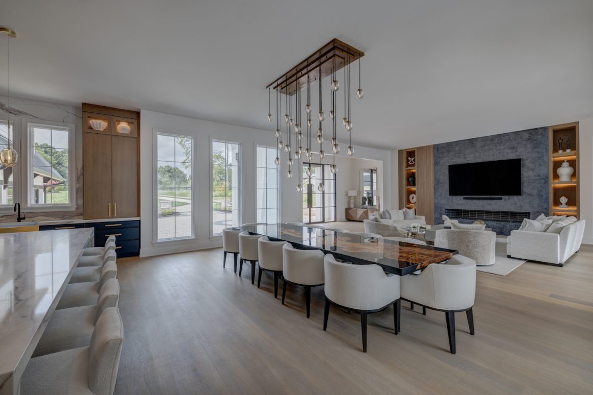 dining room at a house by augusta homes charlotte