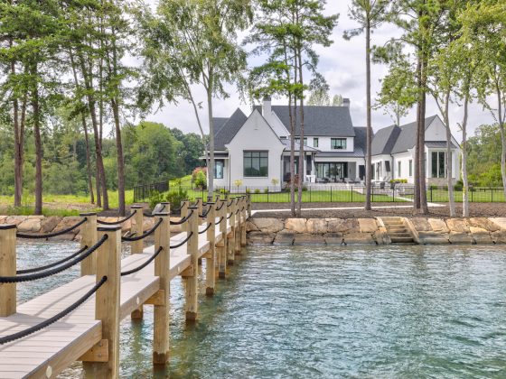 dock behind a house by augusta homes charlotte