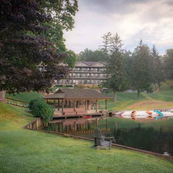 chetola resort behind a lake