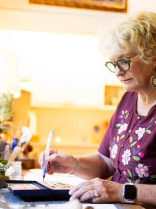 artist curlin reed sullivan painting watercolor