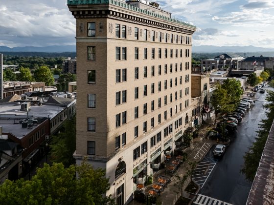exterior photo of the flat iron hotel