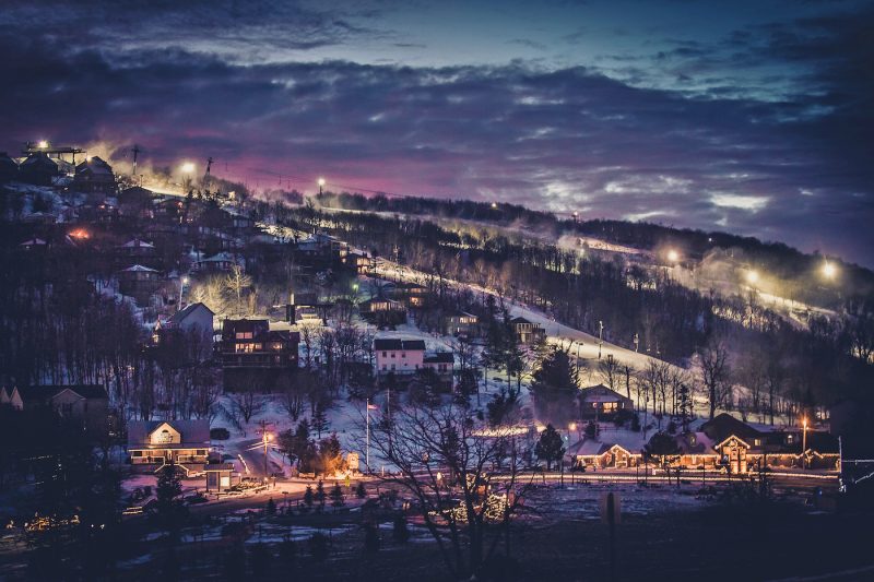 beech mountain nc at night