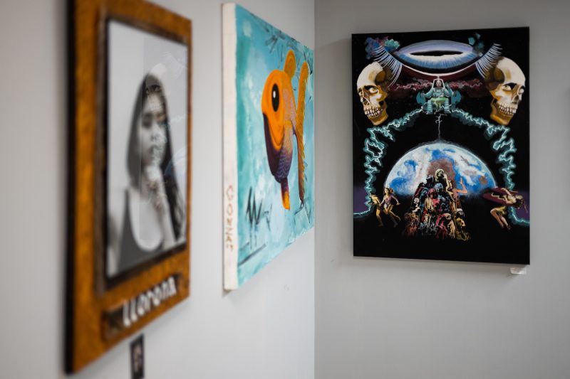 corner of art on display through obra!