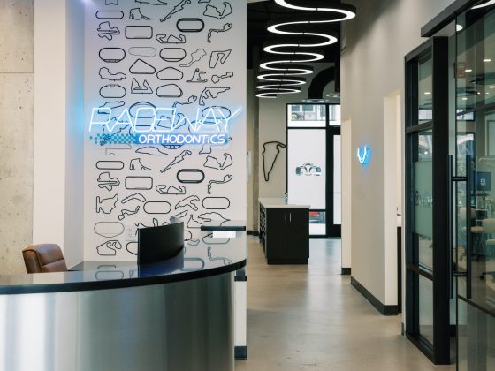 lobby area at raceway orthodontics in concord nc