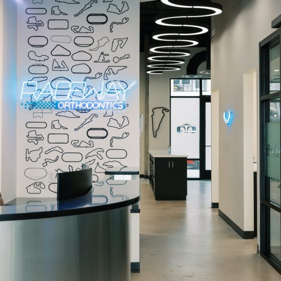 lobby area at raceway orthodontics in concord nc