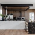 kitchen island by custom home builder in charlotte nc