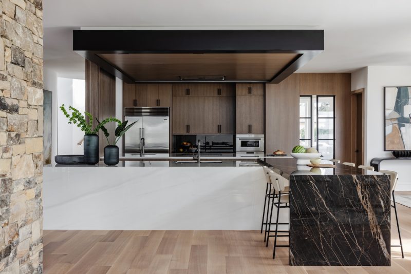 kitchen island by custom home builder in charlotte nc