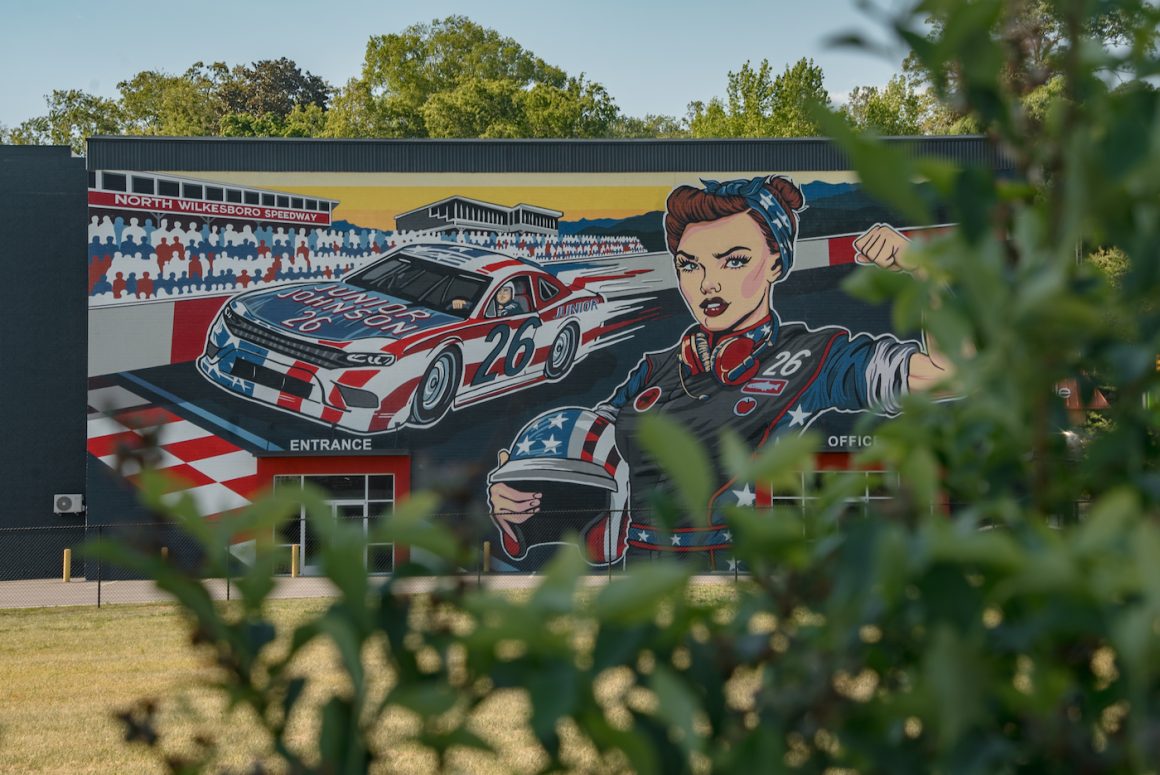 racing mural in wilkes county nc