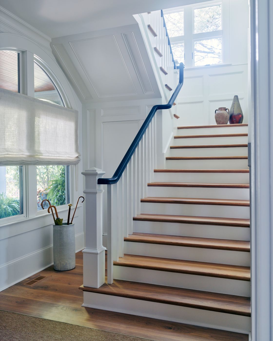 Interior staircase in a home designed by J. Layton Interiors