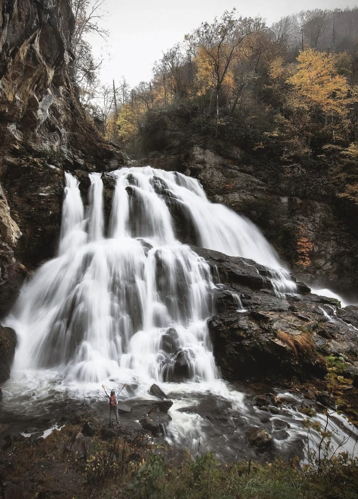 waterfall along the blue ridge parkway